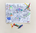 Giant colouring poster of Singapore