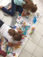 Giant colouring poster of Singapore