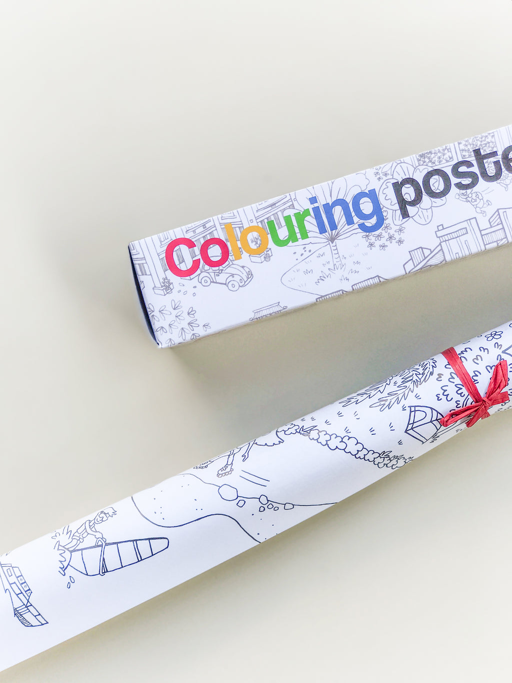 Giant colouring poster of Singapore